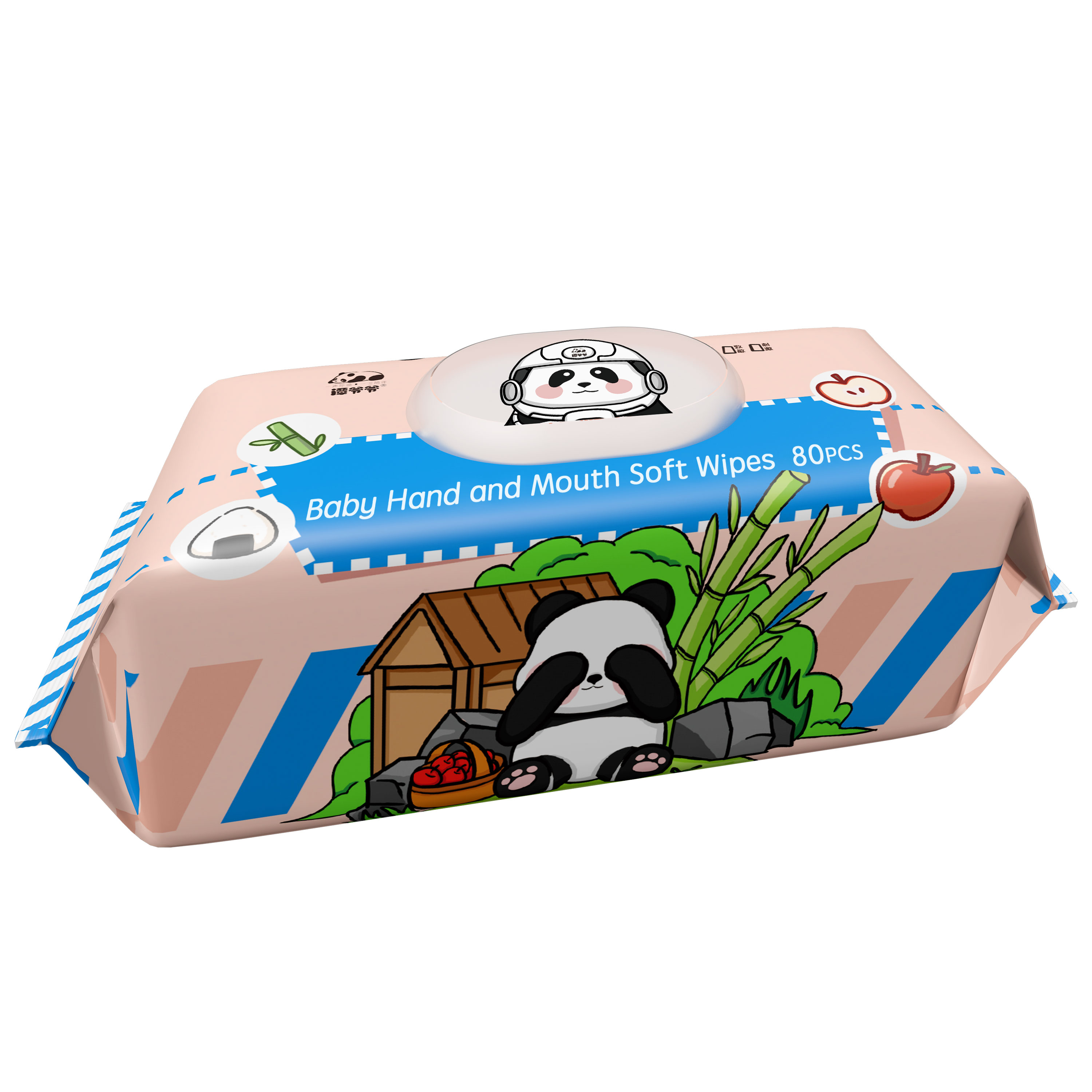 Grandpa Tan Pink Shy Edition 80 pieces Super Plus Baby Wet Wipes